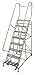 Cotterman 1009R2632A2E10B4D3C1P6 - Rolling Ladder Steel 120In. H. Gray