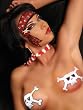 Skull TaTas Temporary BODY ART Dancer Stripper Skull and Crossbones Pirate Costume Xotic Eyes