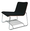 Offi Perch Lounge in Black Wool with Birch Veneer