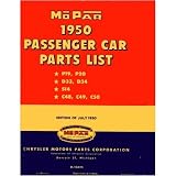 1950 MOPAR CHRYSLER DODGE DESOTO PLYMOUTH Parts Book by Mopar