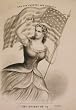 Columbia and the 'Spirit of '61 - Currier & Ives Lithograph, 1861 - 16x20-inch - Exceptional Fine-Art-Quality Photographic Print of an Image from the Library of Congress Collection