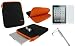 rooCASE 3n1 Super Bubble Neoprene Sleeve Case Cover / Anti-Glare Screen Protector / Capacitive Stylus for Apple iPad 2 Wifi / 3G Model 16GB, 32GB, 64GB (Black / Orange)