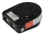 Linemaster 3B-30A2-S Compact Airval Foot Switch, 3-Way Pneumatic, Single Pedal, Momentary, Single Stage, No Guard, Black