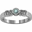 14K White Gold Aquamarine Ring