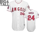 Dan Haren Jersey: Big & Tall Majestic Home White Authentic Los Angeles Angels of Anaheim Jersey