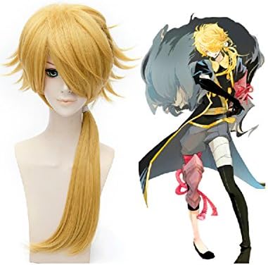 Touken Ranbu The Lion King Cosplay Party Costume Wig Long Blonde Hair with Braid