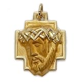 14K Yellow Gold Ecce Homo Medal Christian Jewelry Jewelry Miraculous Patron Saint St Medal Catholic Gift Boxed Pendant Charm Relic Without A Chain