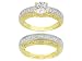 2.36CTW BELLA LUCE DIAMOND SIMULANT STERLING SILVER AND 18KT OVER STERLING SILVER RING WITH BAND