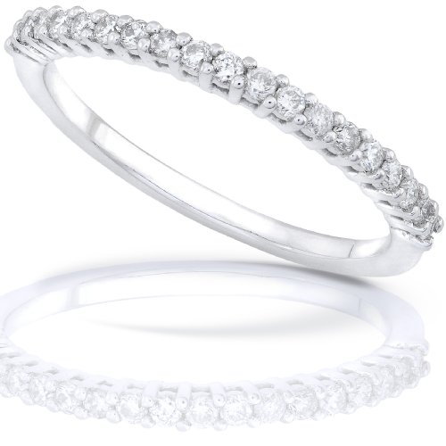 1/4 ctw Round Brilliant Diamond Wedding Band in 14kt White Gold