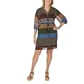 Mossimo&reg; Black Plus Paisley Print Boho Dress - Multicolor