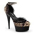6 Inch Sexy High Heel Shoes Leopard Print Platform Dorsay
