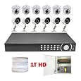 Complete Professional 16 Channel H.264 DVR with 6 x 1/4" SONY CCD Outdoor Camera, 600TV line and 6 x 1/3" CMOS CCD Indoor Camera, 600 TV lines(1T HD)