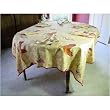 110 inch banquet rectangular Roosters Vintage Print Look French Tablecloth with 6 napkins