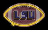 Louisiana State (LSU) Tigers Pebble Leather Neon Football