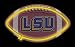 Louisiana State (LSU) Tigers Pebble Leather Neon Football