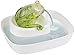 Cats Rule Frog Watering Hole Water Fountain, White and Green