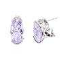 Rhodium Plated Light Amethyst Earrings