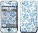 Turquoise Hibiscus Design Protective Skin Decal Sticker for Apple iPhone (2G)