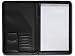 Black Synthetic Leather Zip-Around Padfolio - Legal Size