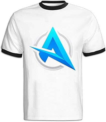 SHOWQEE Male Ali A YouTube Contrast Color Short Sleeve Contrast Color Shirt Printing