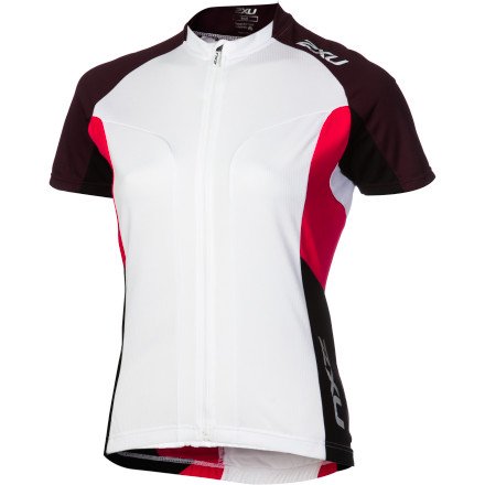 2XU Women's Road Comp Jersey, White/Bluster Pink, Medium On Sale