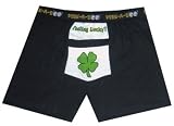 Feeling Lucky? Black boxer shorts for men