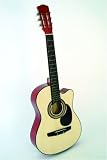 38 Natural Acoustic Cutaway Guitar Combo with Accessories and FREE Stand