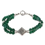 Handmade Aventurine & Silver Three-Strand Bracelet