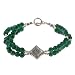 EXP Handmade Aventurine & Silver Three-Strand Bracelet