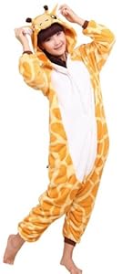 Sunrise Adult Giraffe Onesie Costume Kigurumi Pajamas (Medium, Giraffe)