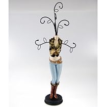 Denim Doll Jewelry Stand Brown Leopard Print Top & Boots 17 Inches (L) Denim Doll Jewelry Stand Brown Leopard Print Top & Boots 17 Inches (L)