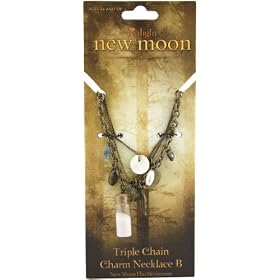 NECA Twilight "New Moon" Triple Chain Charm Necklace (Sand Bottle)