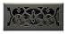 Elite 4" x 10" Matte Black Finish Victorian Style Heating Register