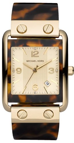 Michael Kors - Quartz Tortoise Bangle with Gold Dial Women's Watch - MK4235