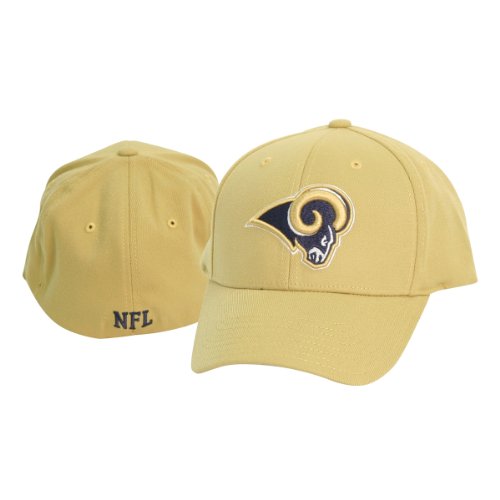 St. Louis Rams Classic Logo Flex Fit Baseball Hat - Gold