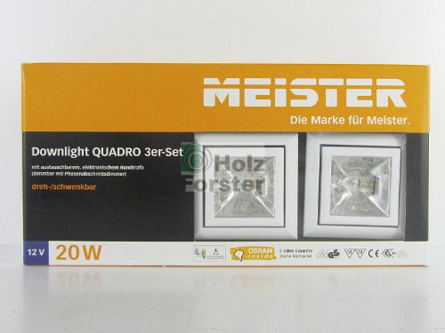 MEISTER Downlight Quadro 12Volt