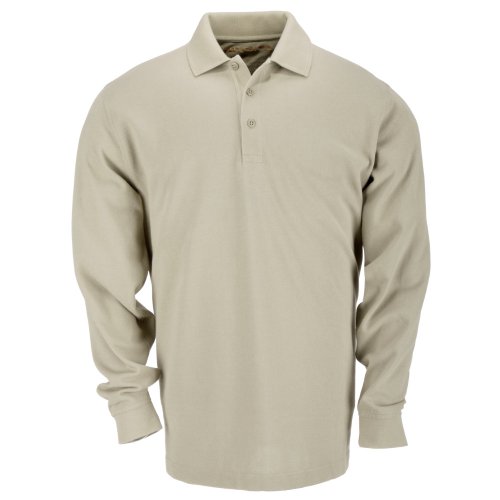 5.11 #42056 Long Sleeve Professional Polo Shirt (Silver Tan, X-Large)