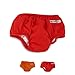 Swimtastic Baby Swim Diapers - Reusable Infant Diaper Trunks (M, Red)