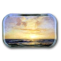 Coucher de Soleil Pleine Mer - Rectangle Glass Paperweight (2-1/2" x 4" x 1")