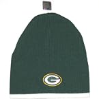 Green Bay Packers NFL Team Apparel Green & White Trim Cuffless Classic Beanie Hat