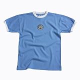 Score Draw Official Retro Manchester City Mens 1972 shirt - Medium, Sky