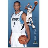 Professionally Framed Minnesota Timberwolves Derrick Williams Sports Poster - 22x34 with RichAndFramous Black Wood Frame