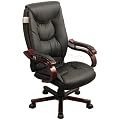 LuxryWood ExtraPadded Black Office Chair ME15