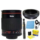 Vivitar 500mm f/8 Series 1 Manual Focus Mirror Lens Kit For Nikon D40 D40x D50 D60 D80 D70 D90 D200 D300 D700 Digital SLR Cameras