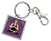 Yoga Namaste Purple Metal Key Chain