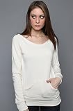 Alternative Apparel The Flash Dance Sweatshirt in Eco Cream hood ,Sweatshirts for Women