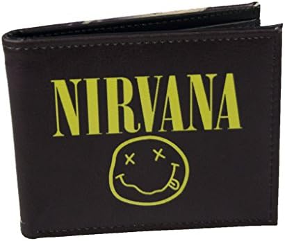 NIRVANA Cute Smile Face Men's Extra Capacity Leather Folder Wallet Multi Cards Wallet