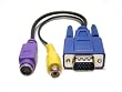 AGPtek NEW VGA to TV CONVERTER S-VIDEO+RCA OUT CABLE ADAPTER( only for graphic card have TV out Function)