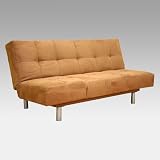 Wholesale Interiors Cletus Microfiber Convertible Sofa Bed - Brown