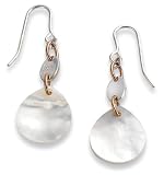 Clogau Gold Silver & 9ct Rose Gold SFTHE Ladies Mother of Pearl Raindrops Earrings